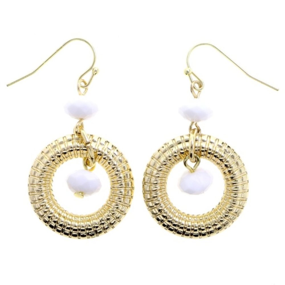 3/$20 Catherines gold and white fashion dangles - Picture 2 of 3